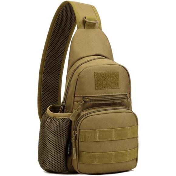 Sling Bag Crossbody Backpack for Travel Khaki